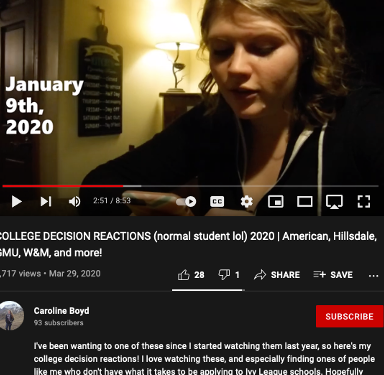 College Reaction Videos