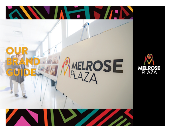 Cover of the Melrose Plaza brand guide