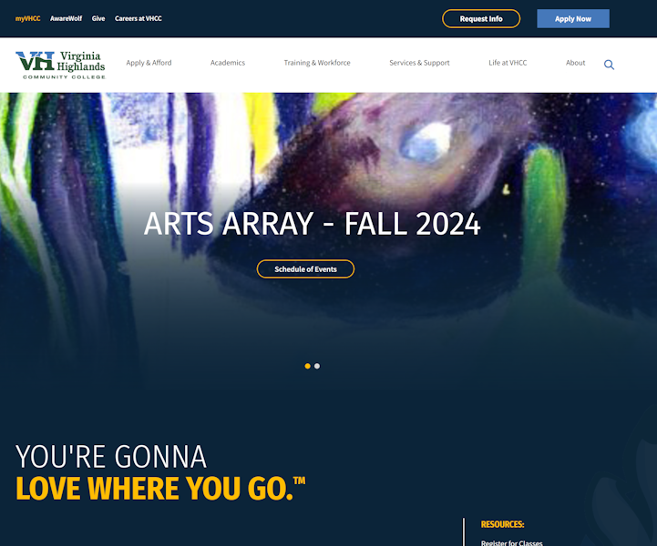 Virginia Highlands Community College website