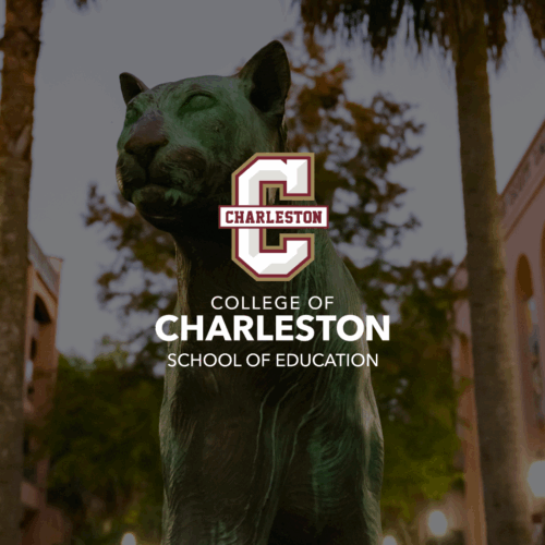 A status of a panther on the College of Charleston campus