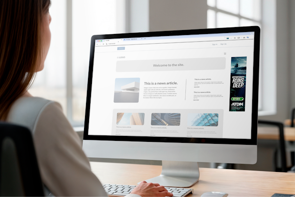 A computer monitor showing the ATDM website