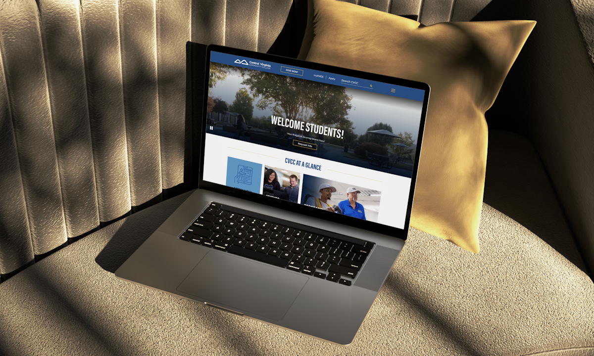 A laptop showing the CVCC website