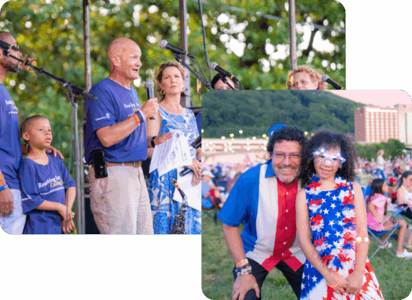 People gathered at an event