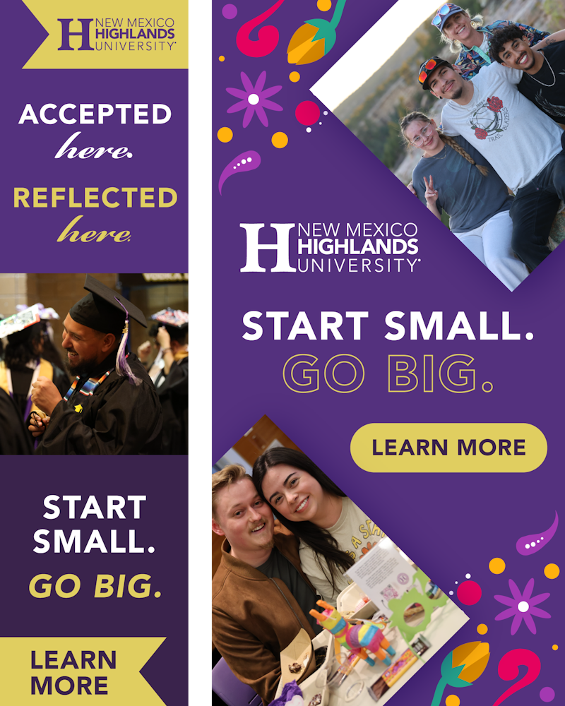 Sample banners created for New Mexico Highlands University