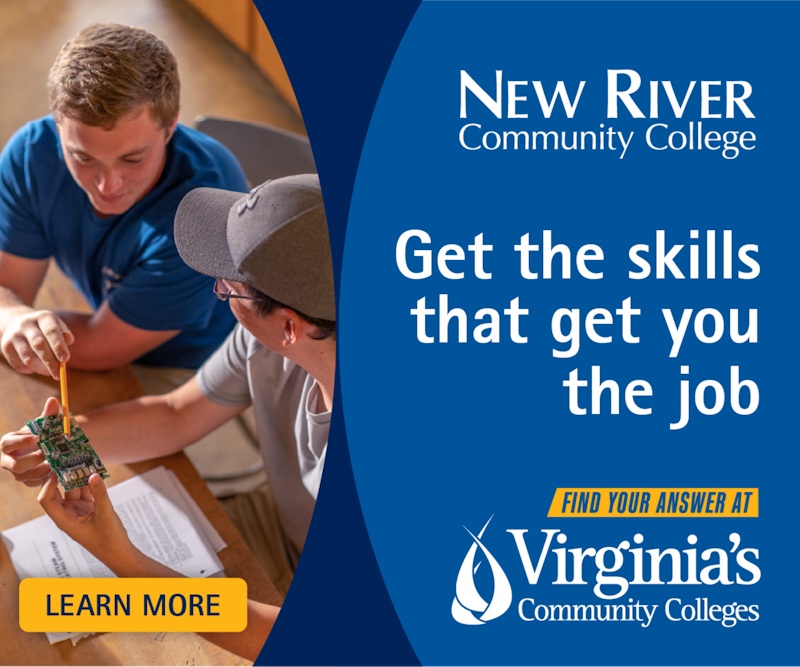 Virginia's Community Colleges sample banner for the New River Community College