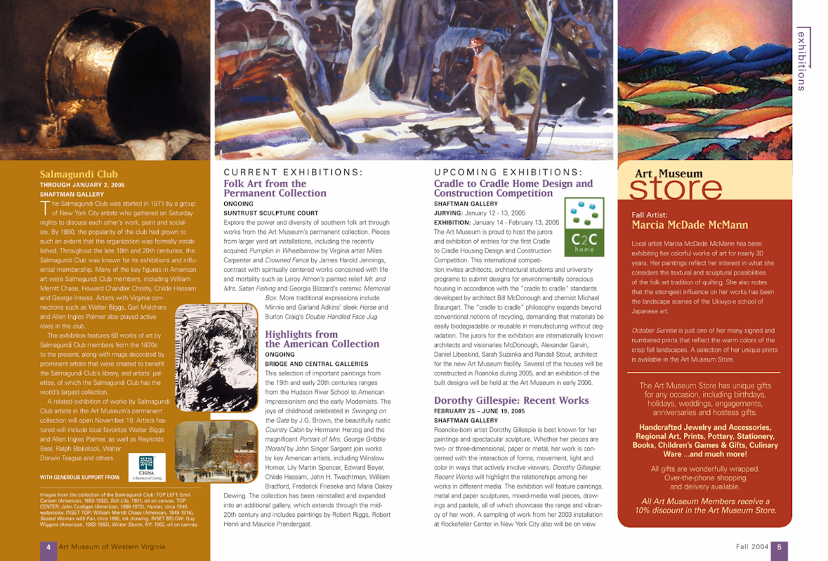 A brochure for the Art Museum Store