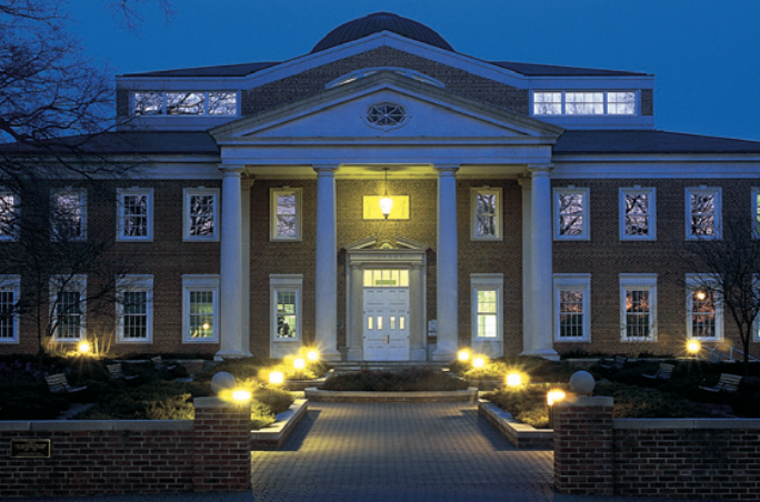 The front of a building at Roanoke College.